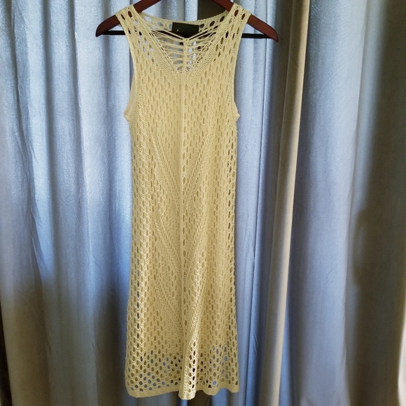 Boho Crochet dress (lined), Large ,EUC - Picture 6 of 12